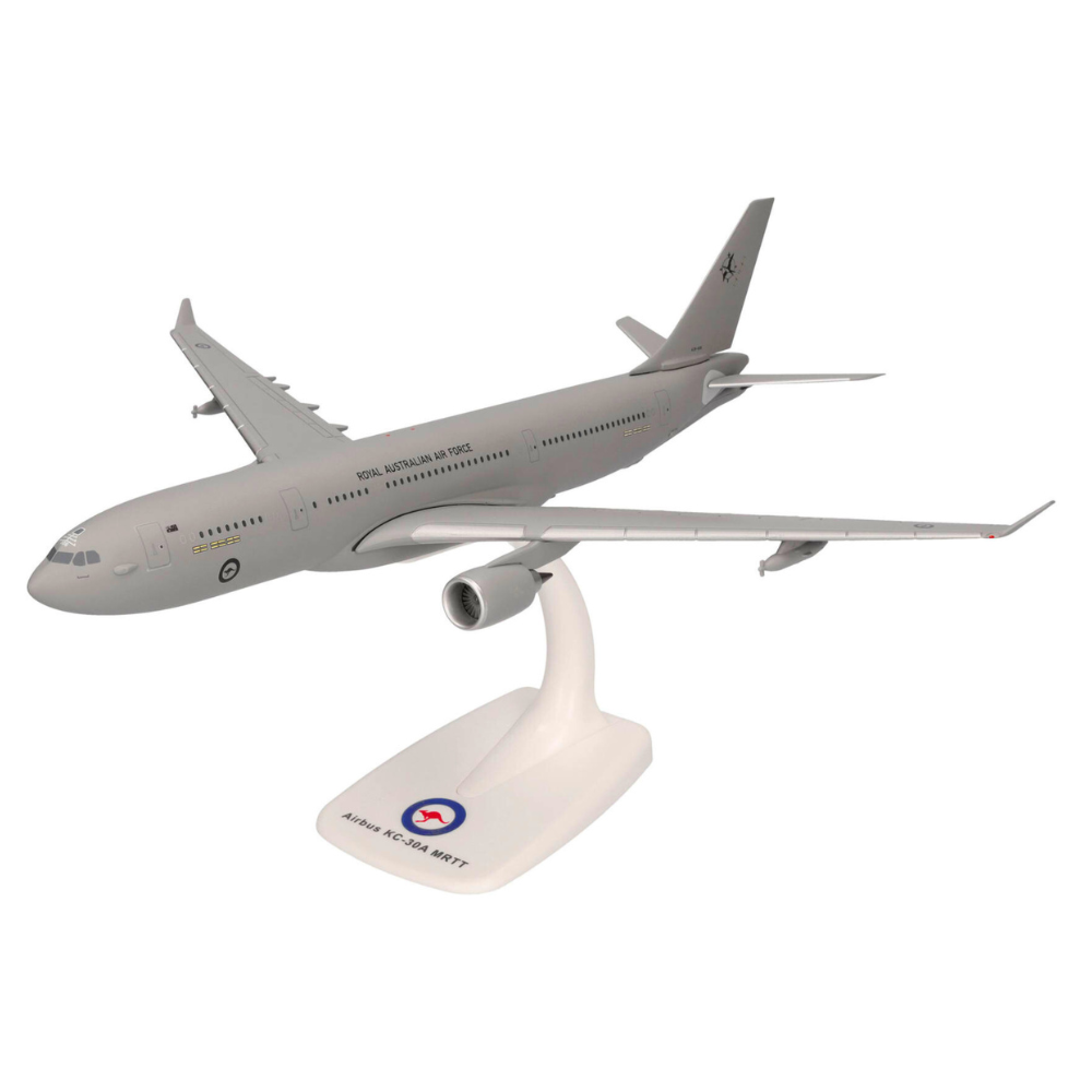 Herpa Snap-Fit Flugzeugmodell RAAF (Royal Australian Air Force) Airbus A330 MRTT / KC-30A Voyager, No. 33 Sqn, RAAF Amberley - A39-006 "Rosewood" (1:200)
